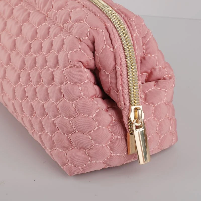 FEIYAN Multi-color Optional High Quality Travel Cosmetic Bags Cases  Personalized Pink Custom Large Nylon Makeup Cosmetics Bag