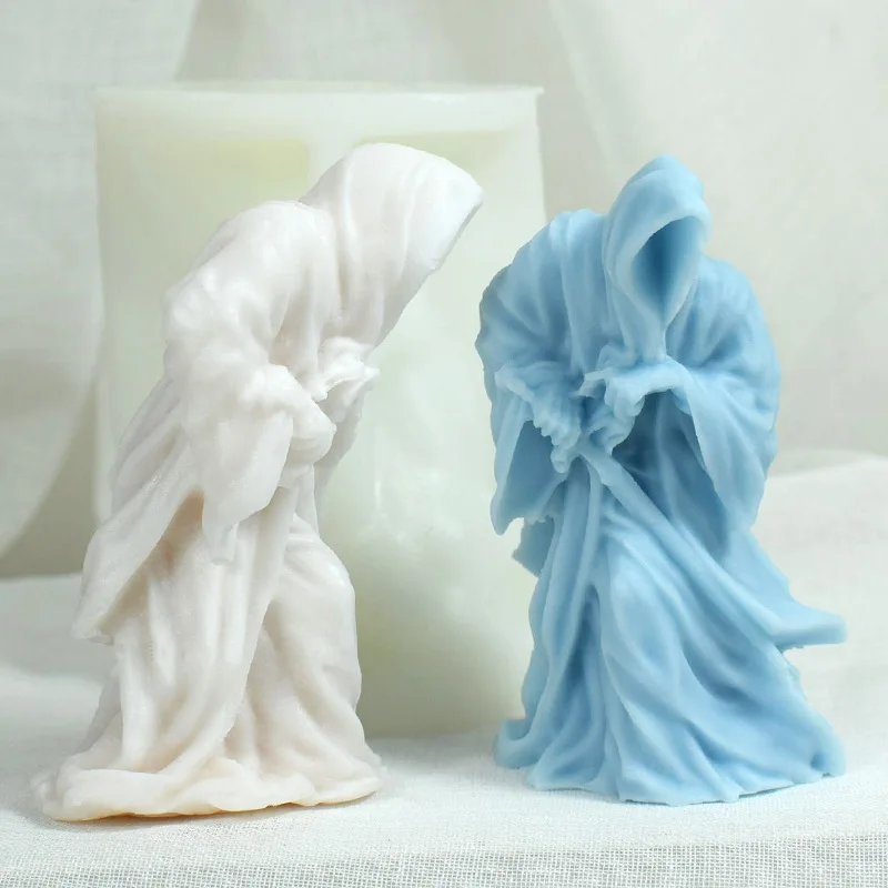 Mysterious Knight Designed Eco-Friendly Silicone Molds Irregular Shape for Human Character Candle Plaster Figures Cake