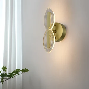 Wholesale New Design Launch Nordic Indoor Brass Corridor Modern LED Wall Lamps