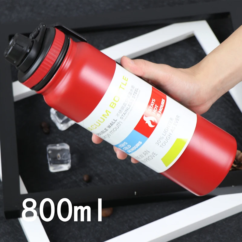 Insulated Sport Thermos Bottle Largecapacity Stainless Steel Water Bottle Travel Cup Double
