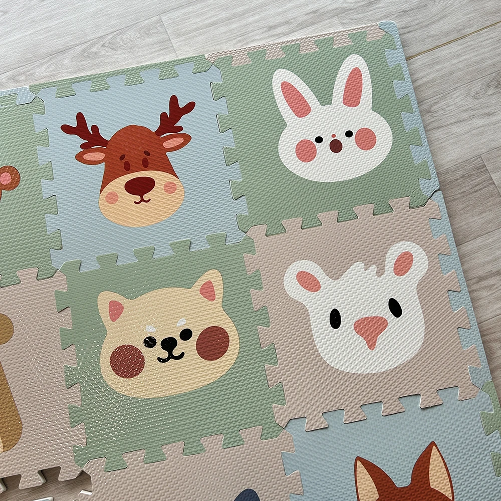 Printing Puzzle Mat Cartoon Animal EVA Foam Floor Baby Play Mat