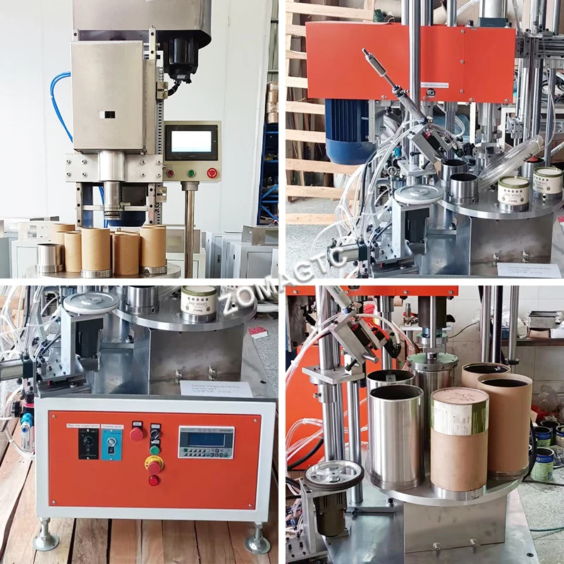 Automatic Paper Can Tube Curling Gluing Making Machine Round Paper Tube Edge Curling Can Making Machine