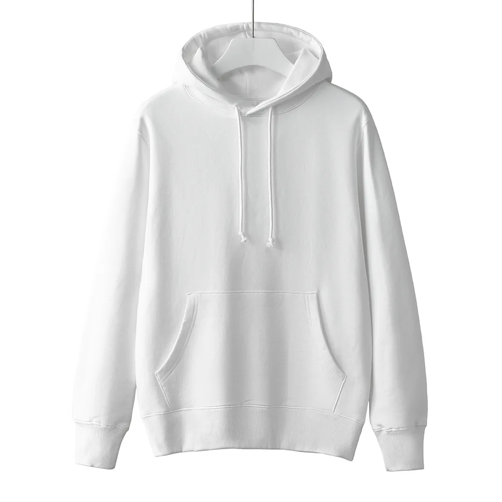 Men’s Heavyweight Sweater High Quality Combed Cotton Fleece Fashion Trendy Blank Hoodie Private Tag