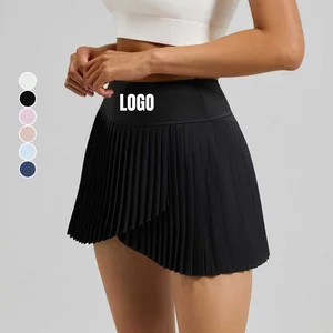 Wholesale Custom Women's Quick Dry Pleated Skirt Inside Pocket Double-Layer Anti-Exposure Lightweight Breathable Tennis Skirts