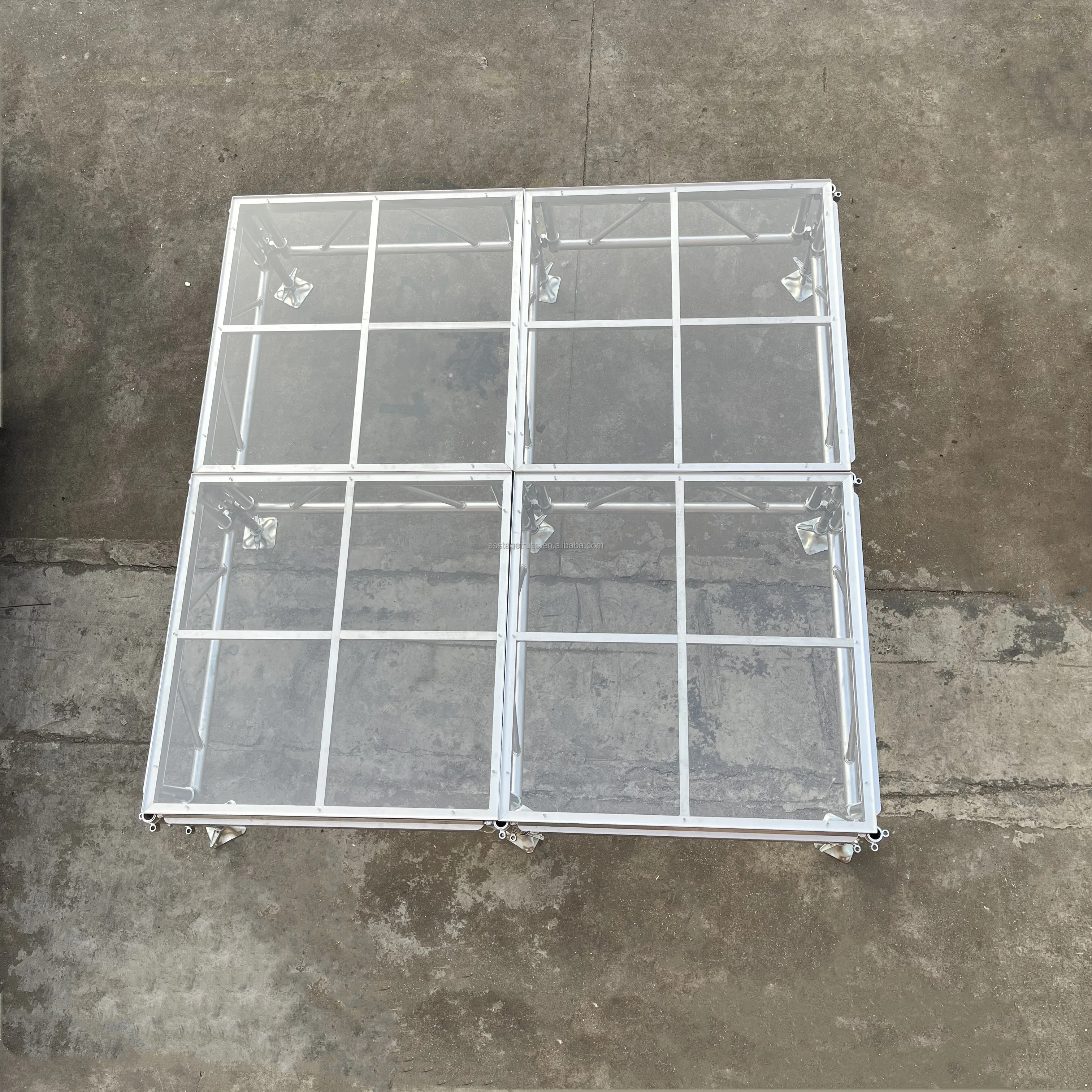 Aluminum Alloy Assembly Stage Acrylic Stage Adjustable for Wedding Party Transparent Stage Platform