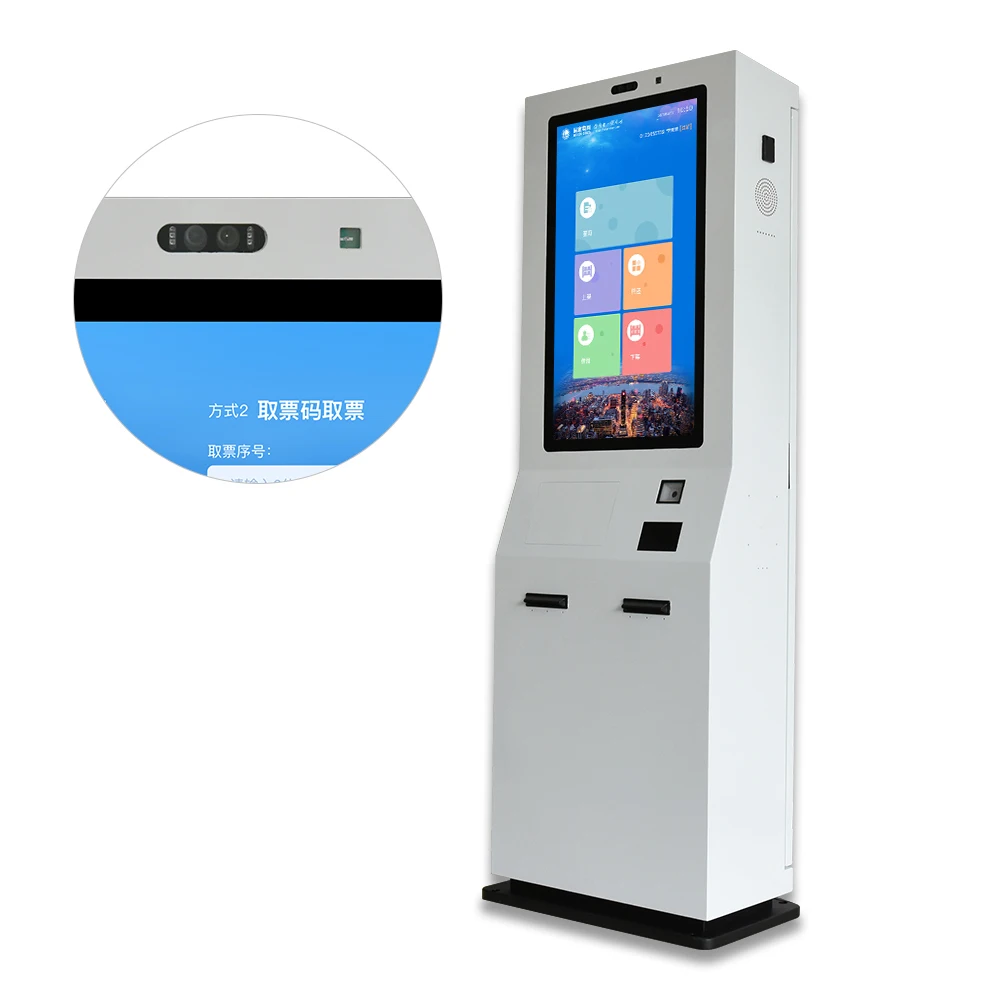 Commercial Smart Parking Pay Station with IP65 Waterproof Enclosure Cash Coin Recycler and Thermal Receipt Printing