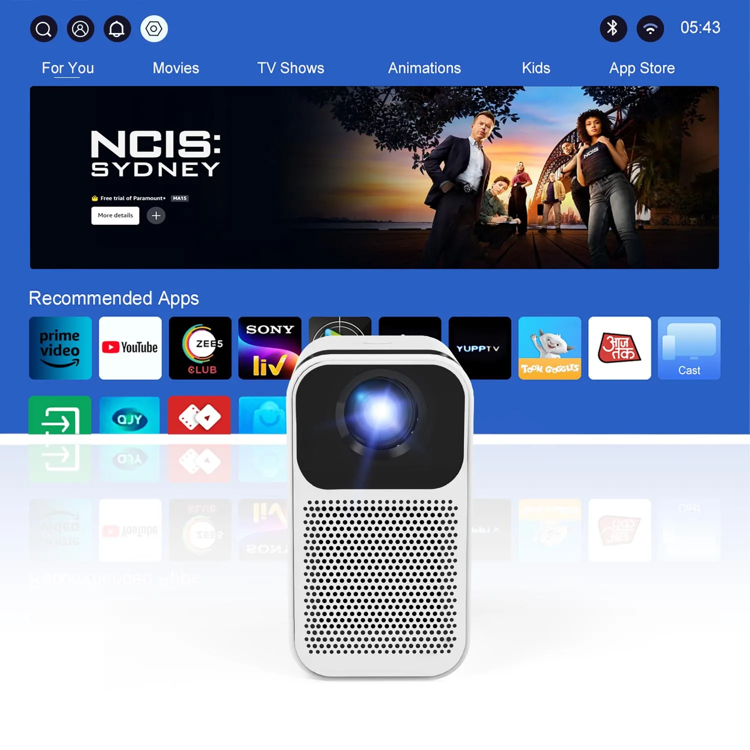 CRE CR36 New android 9 projector good performance home movie outdoor camping online games school education 4K projector