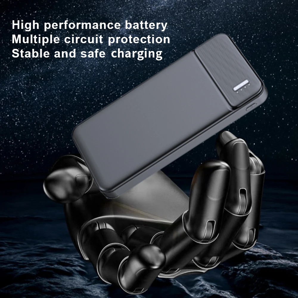 RoHS Compliant 10000mAh High Capacity Powerbank Micro USB Input 10W Output Double USB Port for Outdoor Camping Phone Charging