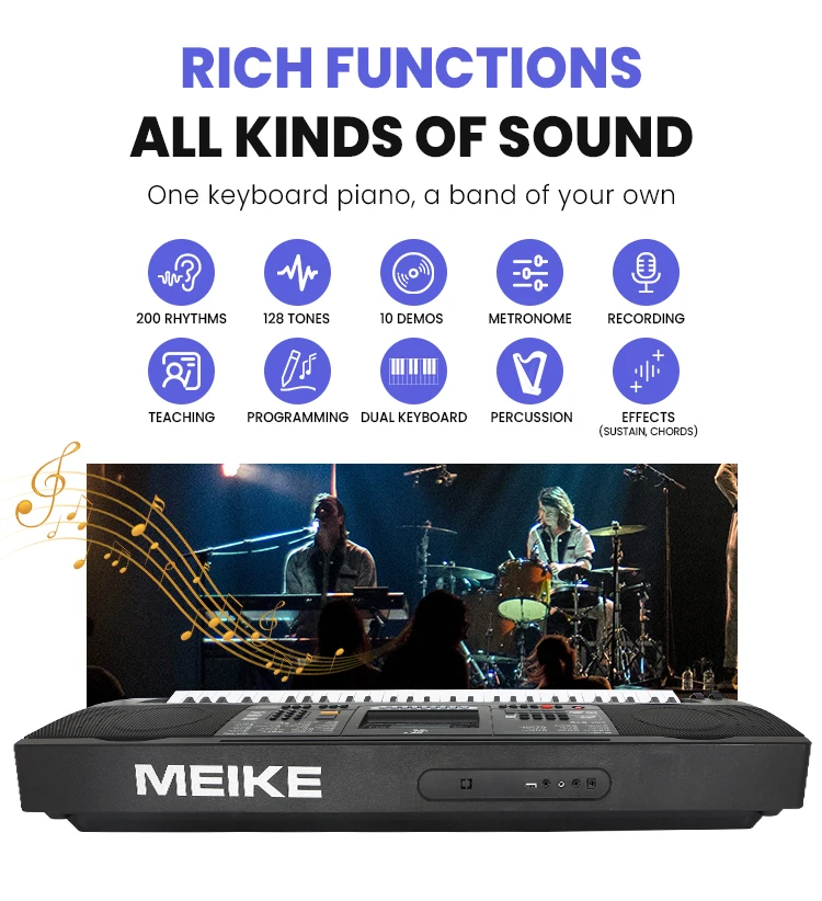 Mk812 Touch Function Portable 61 Keyboard Musical Instrument Midi