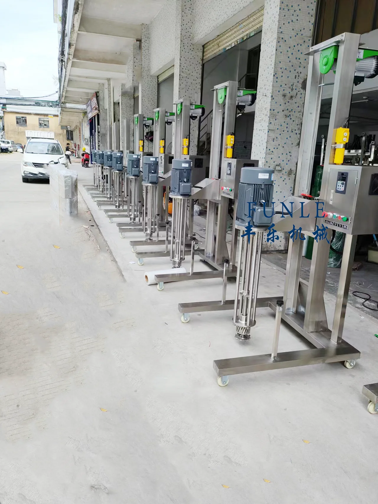 Передвижной Электрический пневматический смеситель из нержавеющей стали с высоким сдвигом, гомогенизирующий эмульгирующий смеситель для косметического крема