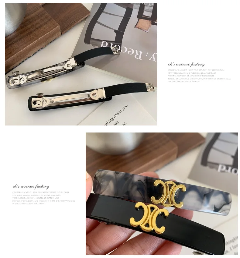 2023 TS зимние заколки для волос в стиле принцессы для взрослых женские роскошные заколки для конского хвоста фирменные акриловые заколки с логотипом