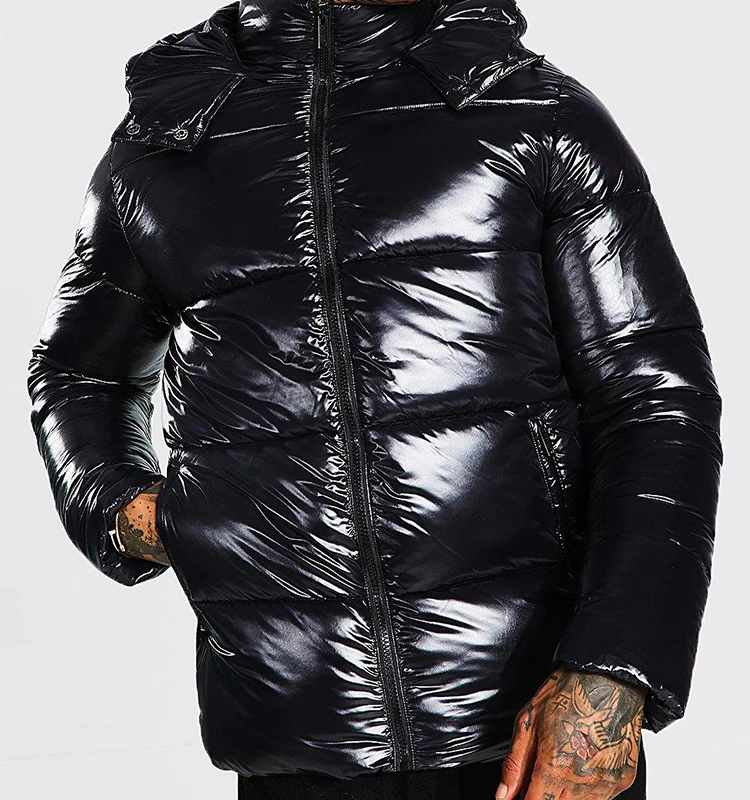 shiny puffer jacket men's designer