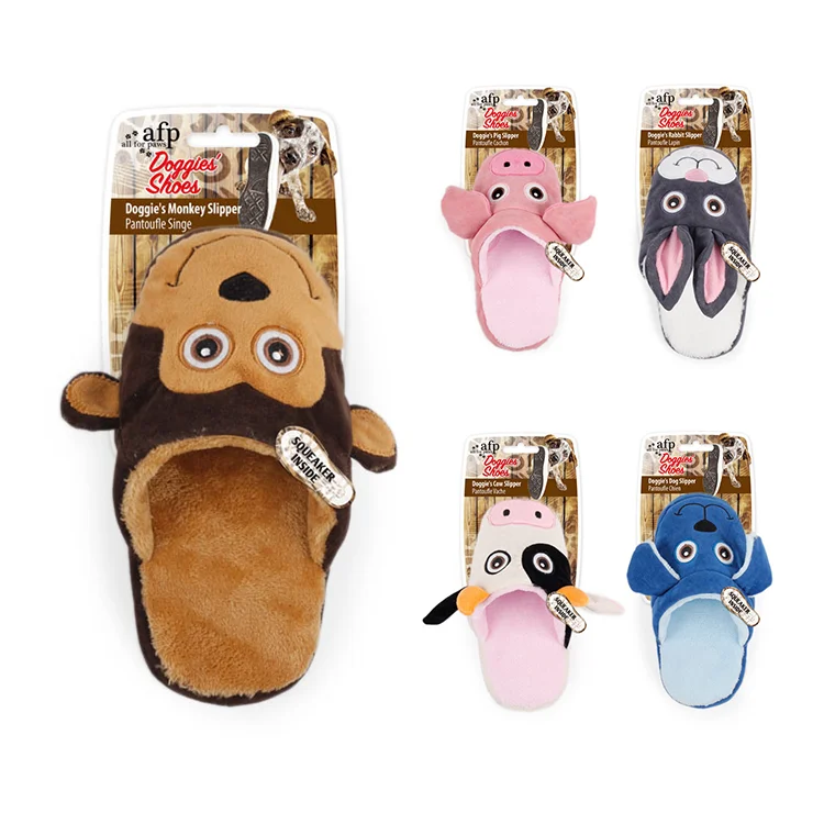 AFP Doggie's Cow Slipper Durable Interactive Pet Toy