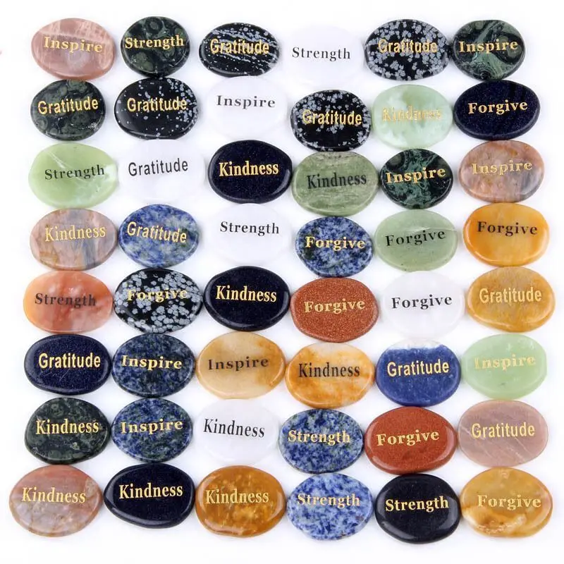 
 Оптовая продажа, натуральный драгоценный камень, эллипс, ломтик с резьбой, слова для духовного исцеления  