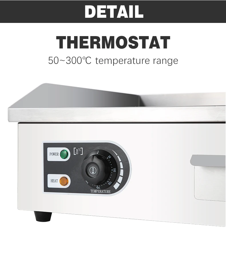 Factory Price Commercial Double Controls Griddle Electric Electric