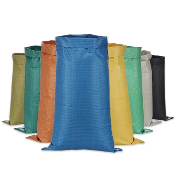 Wholesale red 25kg woven clear pp industrial bag custom tradeshow bag shipping  20kg pp woven corn bag