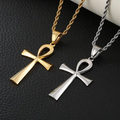 Hip Hop Cross Pendant Silver Amulet Men 