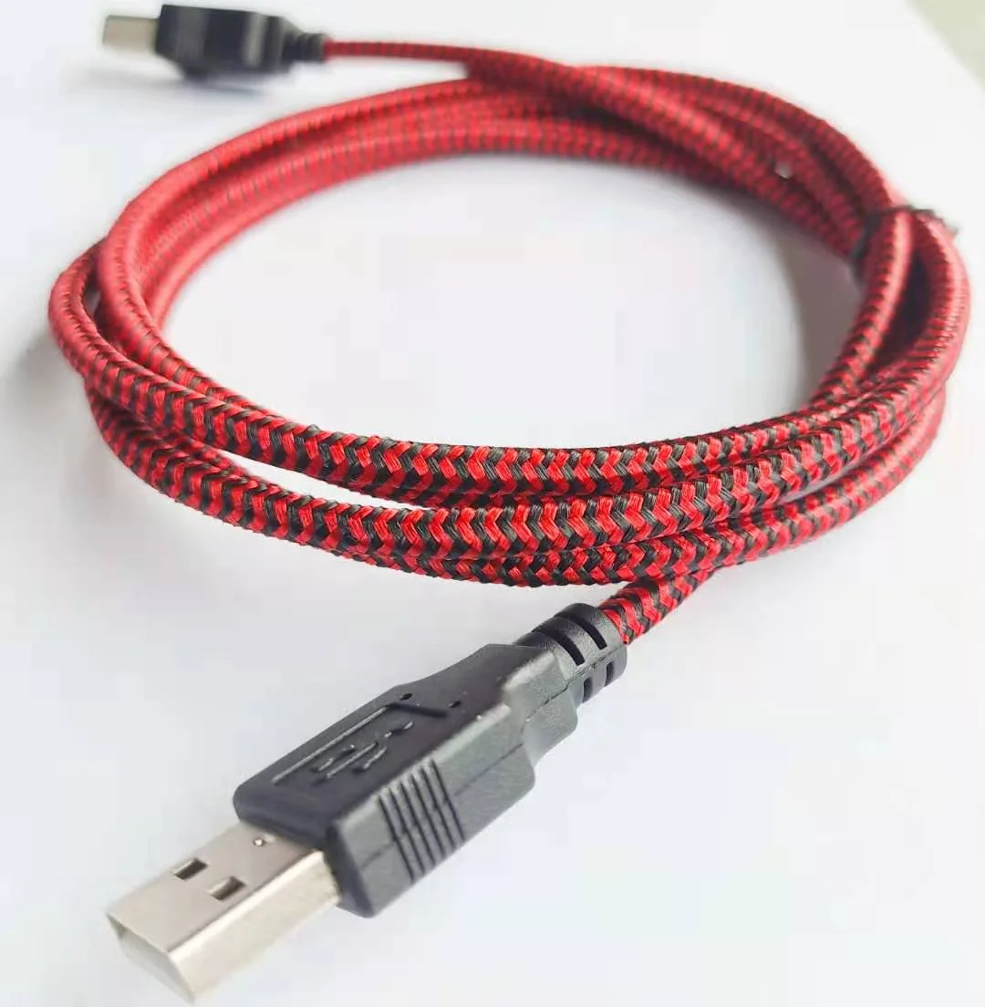 Customized USB B 20 Printer Cable Nylon Braided