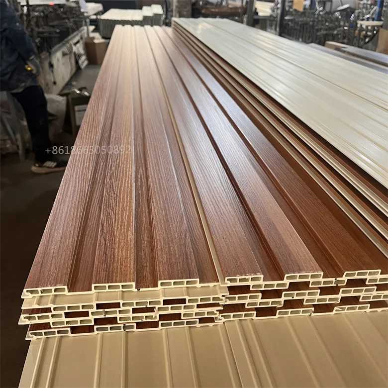 Indoor WPC Slat Partition Wall PVC Panels Interior Wall WPC Louver ...