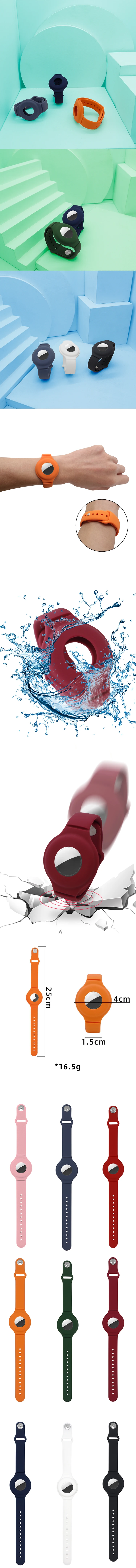 Rouge SUNGUY Bracelet en silicone Airtag Étui de protection pour enfants et jeunes enfants Pour clé AirTags 