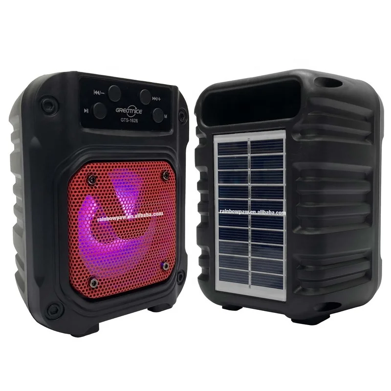 New Arrivals GTS-1628 Kts Gts Inch Portable Wireless Solar Powered  Speakers Outdoor Usb Tws Amplified Speaker Mp3 Music Player