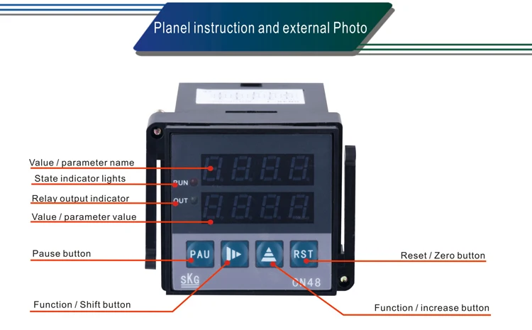 CN48 LED Digital Panel Digital Frequency Meter With Alarm