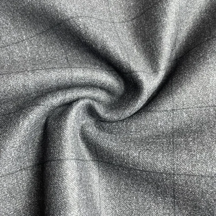 Knitted Brushed Polyester Rayon Spandex Ponte De Roma Checked