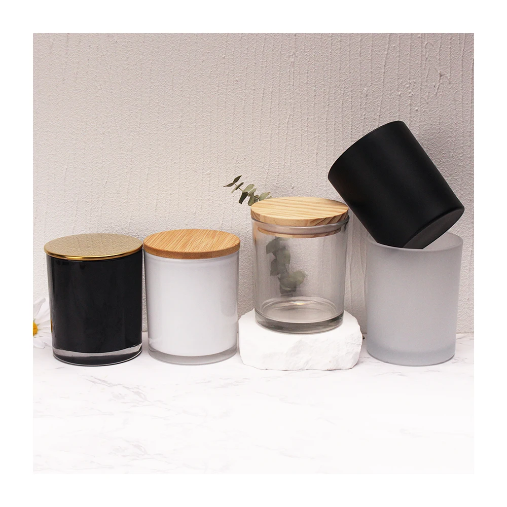 Пользовательские цветные матовые стеклянные свечи банки простые пустые бутылки с крышкой