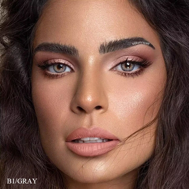 Смеси BeautyTone бирюзовый чехол темно-коричневые глаза естественный вид мягкие линзы оптовая продажа смешанные цвета цветные контакты для