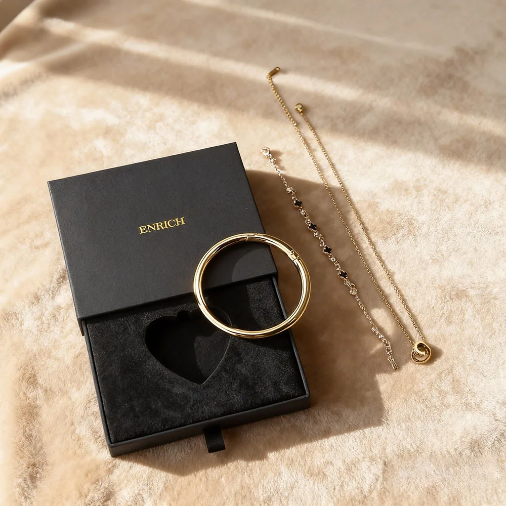 Custom Jewelry Set Gift Box | Wholesale Printed Packaging for Mother’s Day, Retro Bangles & Earring Collections