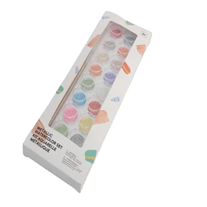 18-Set Metallic Glitter Watercolor Paints Perfect Travel Set for Artists Amateur Hobbyists Painting Lovers on Paper & Canvas