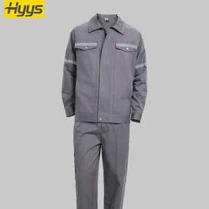 Summer Cotton Comfortable Breathable Work Clothing with Reflective Construction Car Repair Work Wear Suits