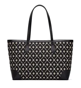Stylish Versatile Genuine Leather Tote Bag for Men Women Lady PVC Matching Patterns Aligned Portable Open Closure Type Perfect
