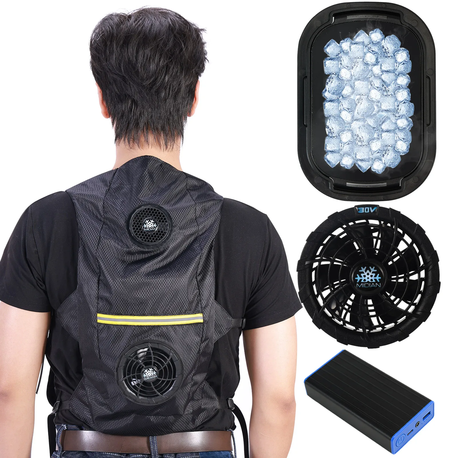Peltier Fan Backpack Cooling Vest - Summer Gilet With Cool Fan
