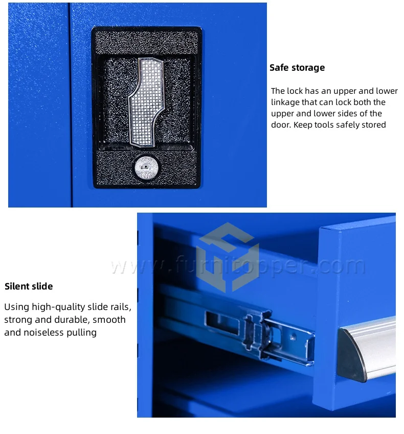 Blue Tool Cabinet Factory Wholesale Tools Set Storage Container Garage Steel Workzone Cabinet Heavy Duty Tool Cabinet