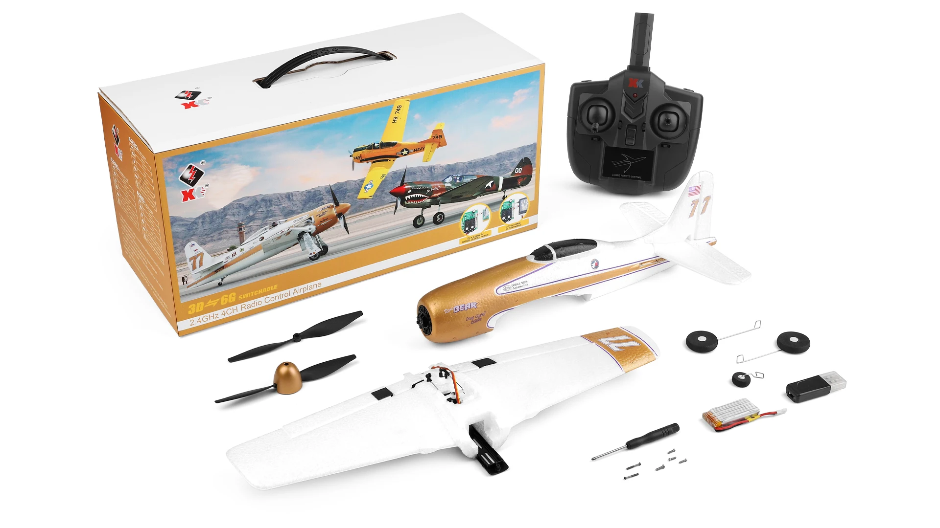 Newly WLtoys A260 RC Airplane 2.4GHz 4CH 6 Axis Stability Fixed Wing Airplane Foam Flight Toys 6G/3D Mode 384mm Wingspan Hot