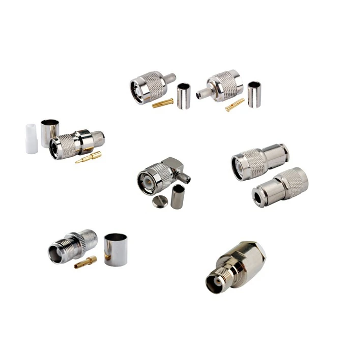 RF Connector TNC Female Crimp Straight Connector for RG8 LMR400 RG213 Cable