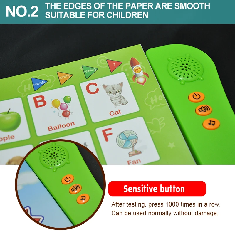 ELETREE easy basic audio children's english learning speaking books with sound buttons,my sound book ELB-04