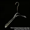 Cintre rond transparent en acrylique pour femmes, 2,5 pouces