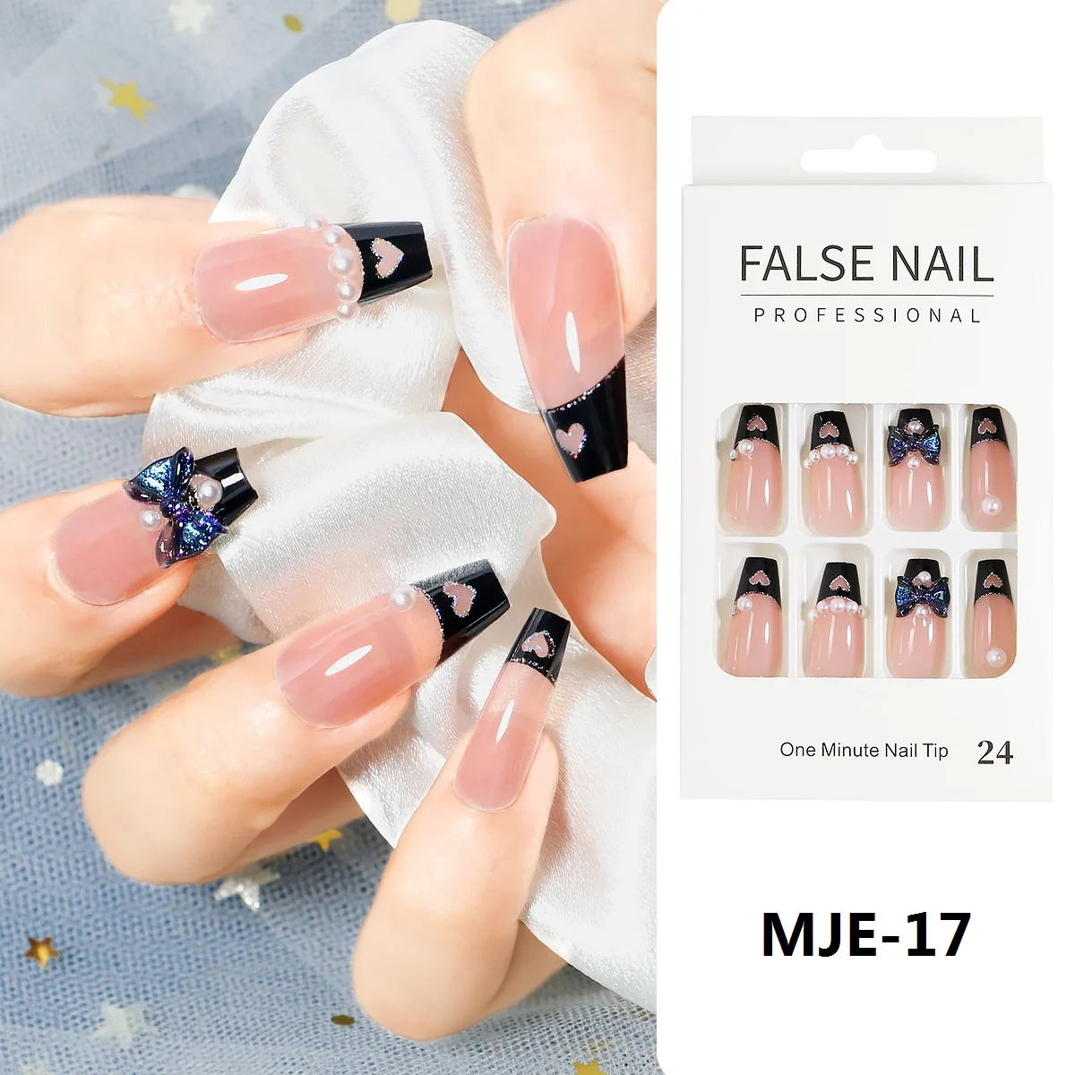 24 Pcs Nail Art Tips Wholesale Xxl Coffin Press On Nails En Gros False