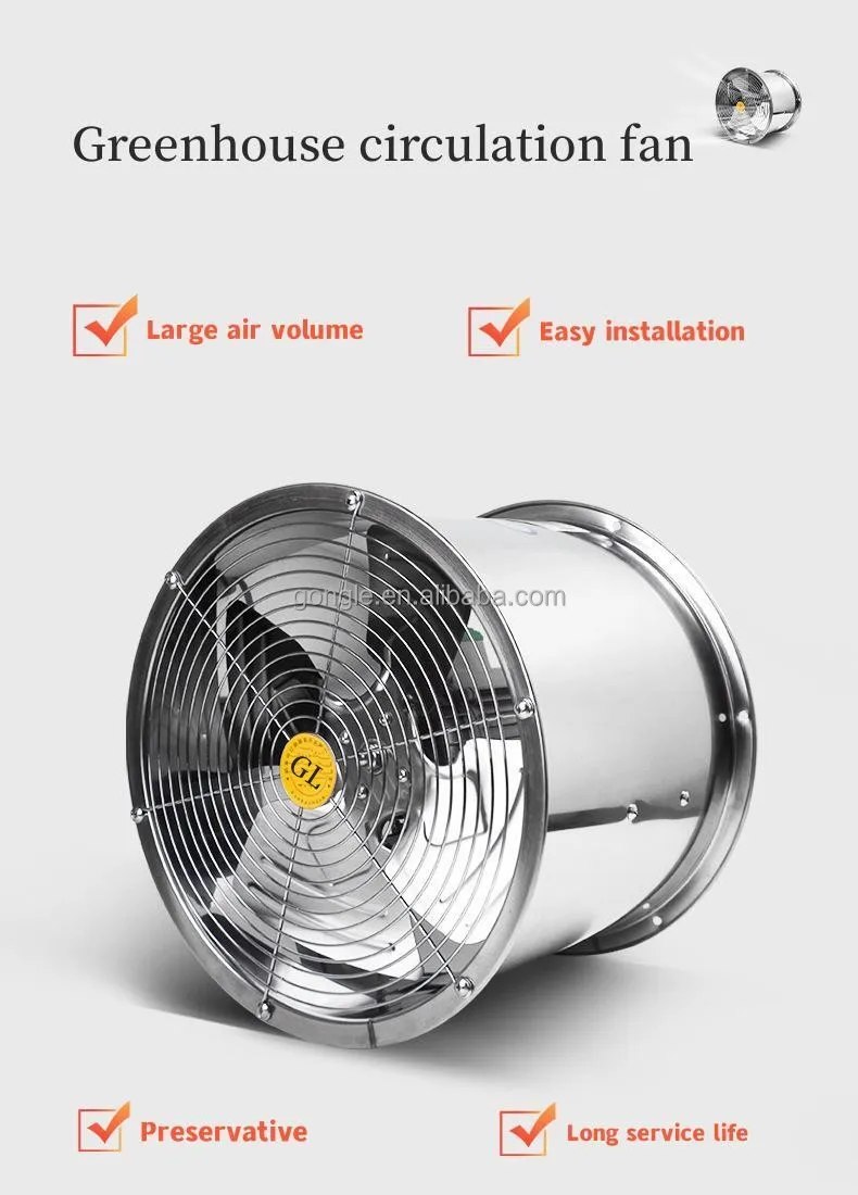 Large Airflow Axial Fan, 500mm, Aluminum - detail 6