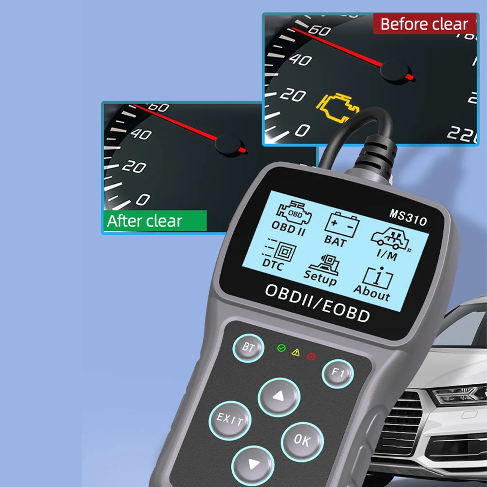Car Diagnostic Scan Tool MS310 OBD2 Scanner Tool Engine Fault Code Reader 2.4 Inch Screen Diagnostic Tool - view 6