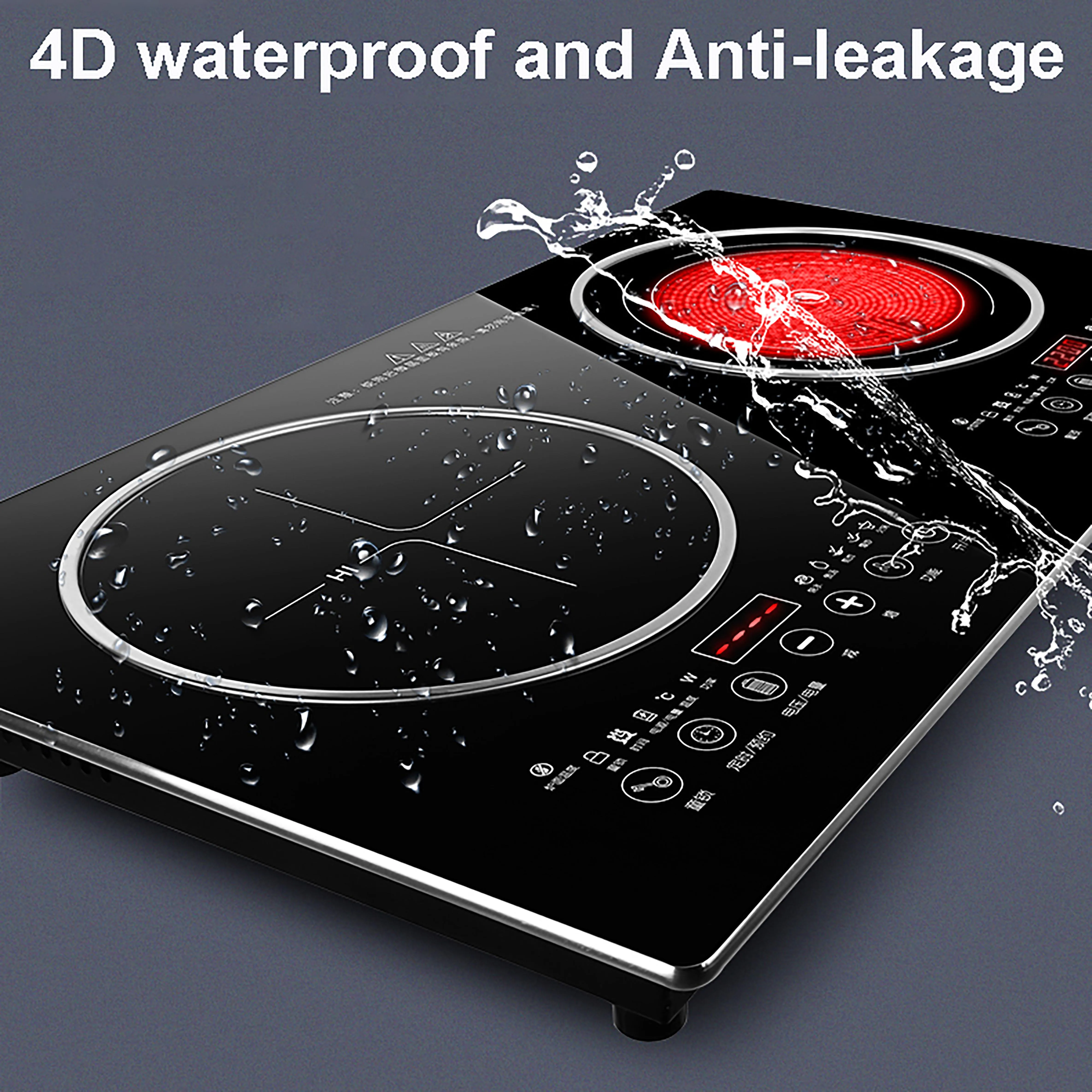 Best Sales Built in Cooktop with Booster Electric Stove Double Burner Induction Cooker OEM Stainless Steel