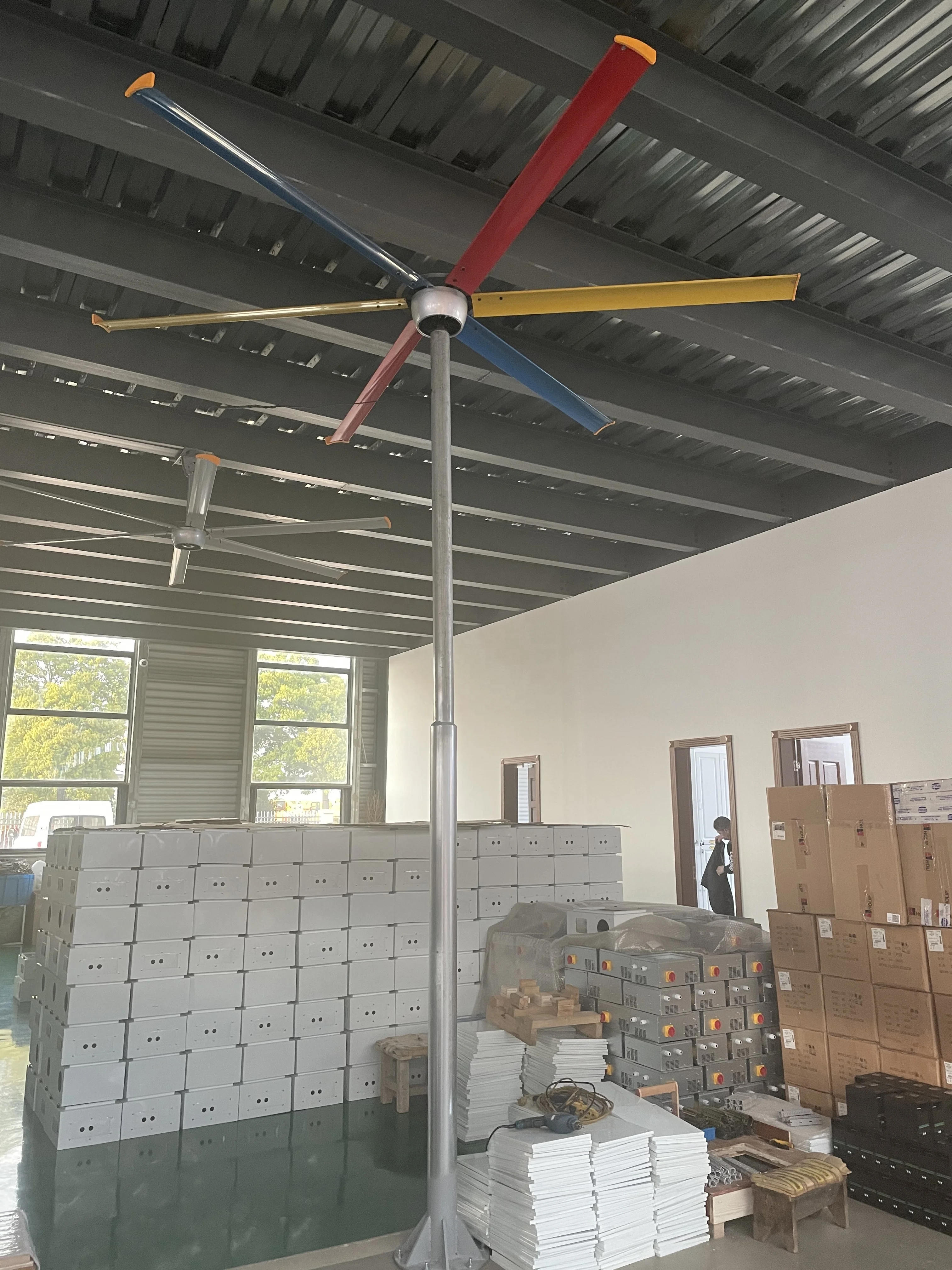 Industrial Pedestal Ventilation Fan, 14ft, Aluminum, HVLS - detail 8