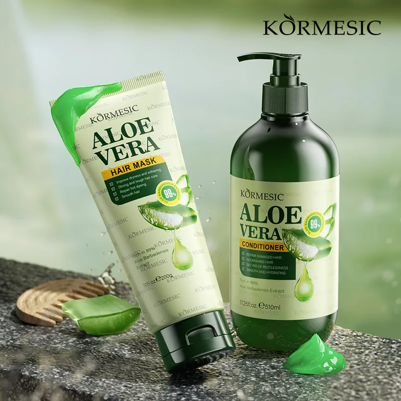 KORMESIC 200g OEM Custom Multi-Repair Organic Herbal Private Label  Repairing Aloe Vera Smoothing Hair Mask