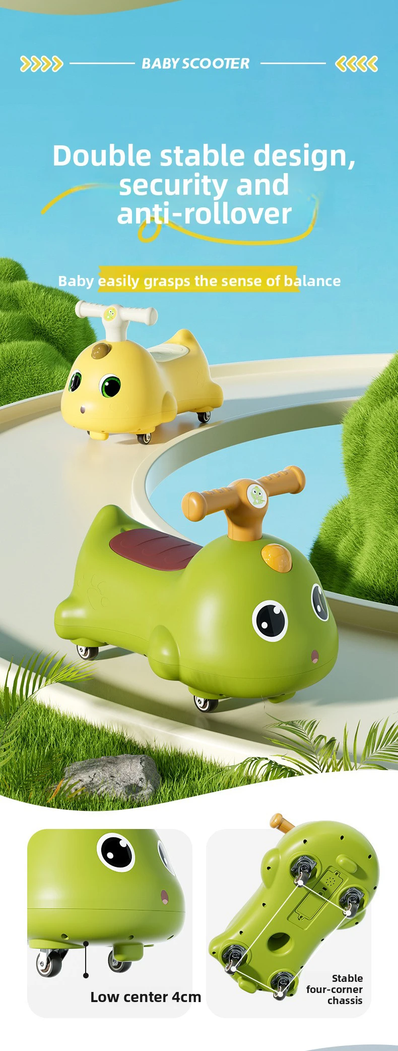 Speelgoedauto voor kinderen van internetberoemdheden: draaiauto, anti-kantelauto, pinda-auto met opbergdoos, schuifauto voor buiten_voghion.com