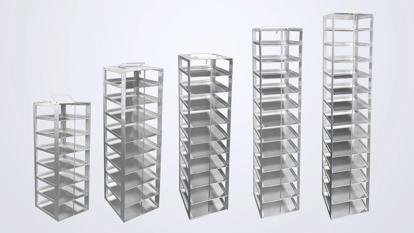 Biobank Rack AMNGENT Biobank Lab Freezer Vertical Type Stainless Steel Lab Freezer ...
