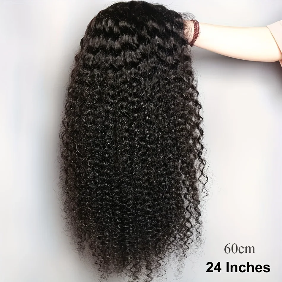 Kudrnaté bezlepkové předstřižené paruky s krajkou vpředu z lidských vlasů, kudrnaté, připravené k nošení_voghion.com