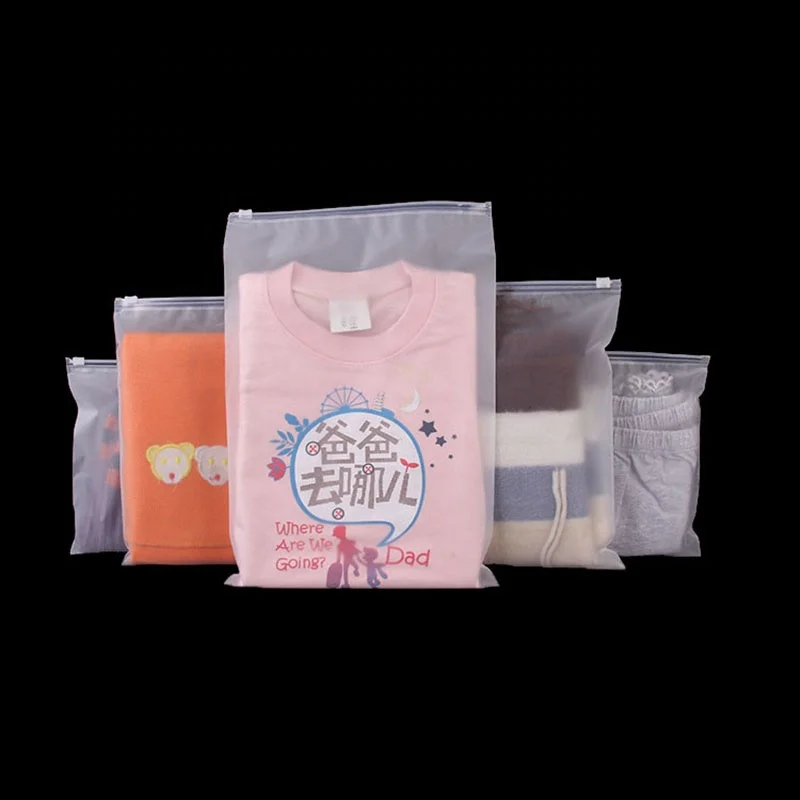 compostable frosted zipper plastic bag