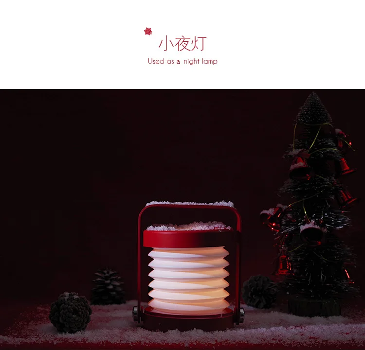 Baby Table Lamp Wood Handle Portable Foldable Kids Bedroom Reading Lantern Led Night Desk Lights
